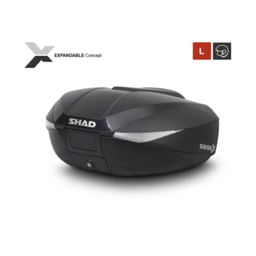Shad SH58X Arka Çanta Siyah Carbon ve Sırt Dayama Pedi - Ride4Moto
