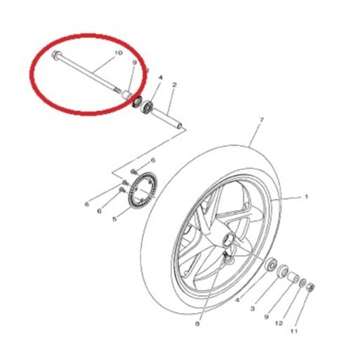 Yamaha Nmax Ön Teker Mil 2DPF518100 - Ride4Moto