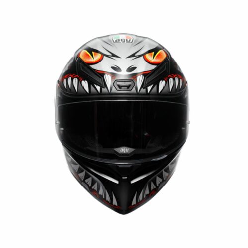 AGV K1 S Lyzard Mat Siyah-Gri-Kırmızı Kask - Ride4Moto