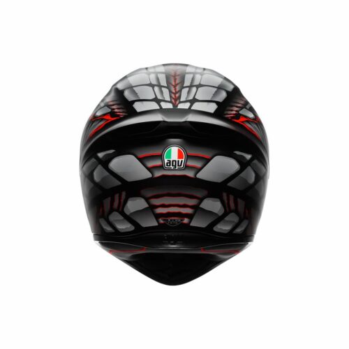 AGV K1 S Lyzard Mat Siyah-Gri-Kırmızı Kask - Ride4Moto