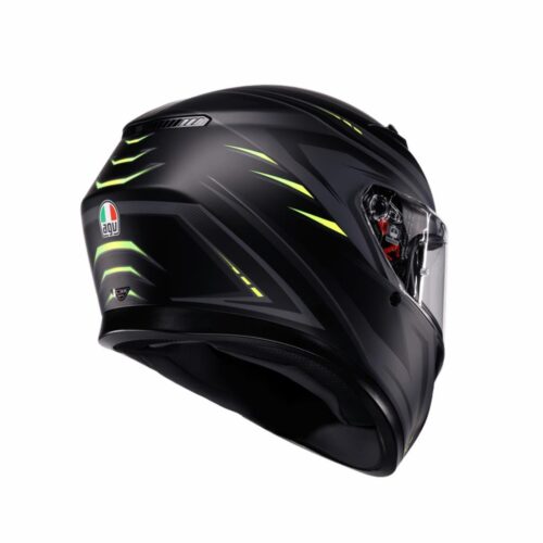 AGV K3 Syth Mat Siyah-Sarı Fluo Kask - Ride4Moto