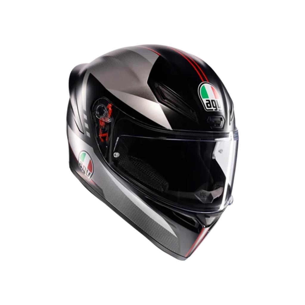 Agv k1 s lap matt black grey red kapalı kask - ride4moto Agv K1 S Lap Matt Black Grey Red Kapalı Kask