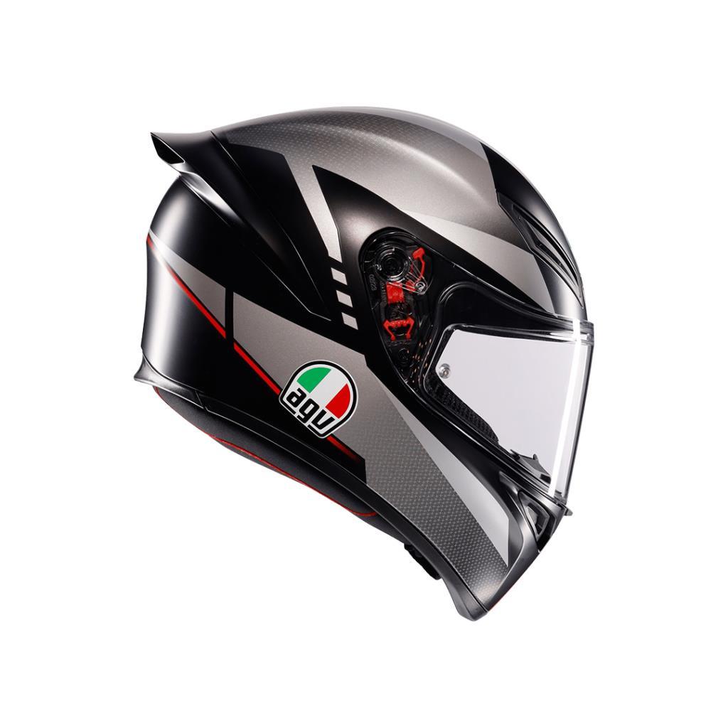 Agv k1 s lap matt black grey red kapalı kask - ride4moto Agv K1 S Lap Matt Black Grey Red Kapalı Kask - Görsel 3