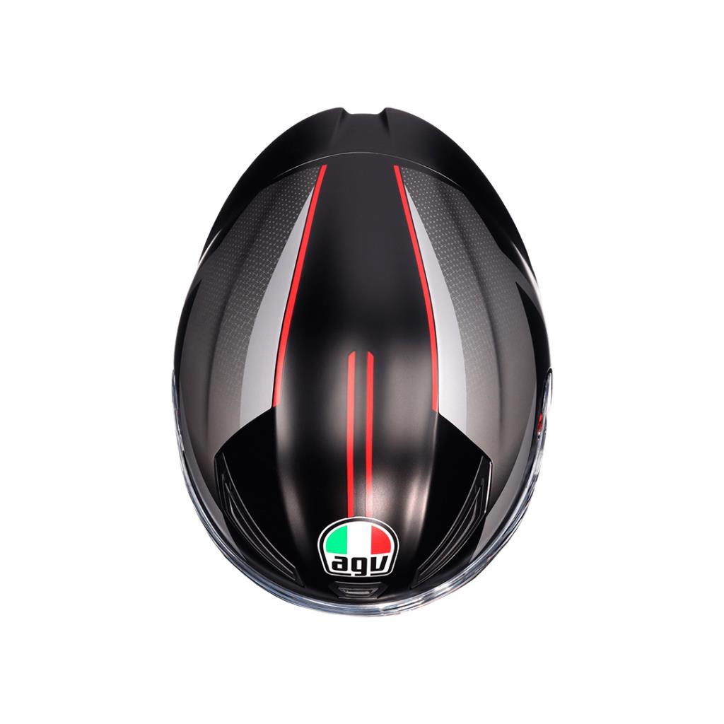Agv k1 s lap matt black grey red kapalı kask - ride4moto Agv K1 S Lap Matt Black Grey Red Kapalı Kask - Görsel 6