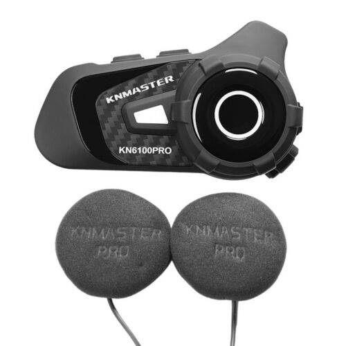 Knmaster KN6100 PRO Motosiklet Kask İnterkom Bluetooth Intercom Kulaklık Seti (Carbon) - Ride4Moto
