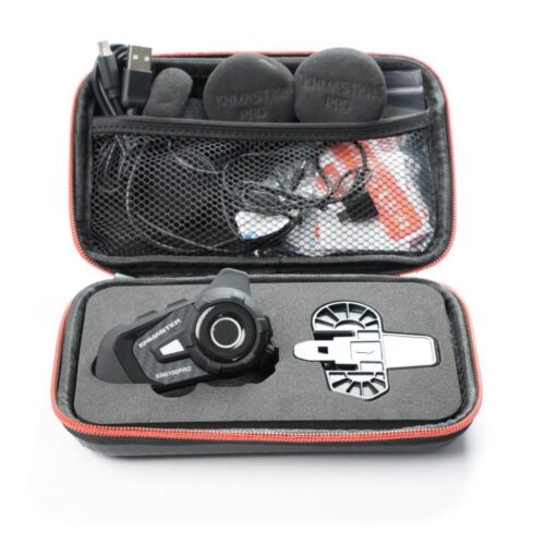 Knmaster KN6100 PRO Motosiklet Kask İnterkom Bluetooth Intercom Kulaklık Seti (Carbon) - Ride4Moto