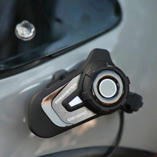 Knmaster KN6100 PRO Motosiklet Kask İnterkom Bluetooth Intercom Kulaklık Seti (Carbon) - Ride4Moto