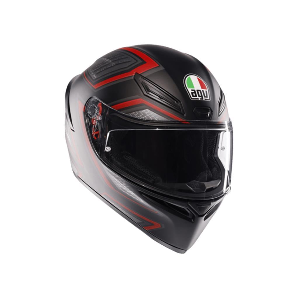 Agv k1 s sling matt black red kapalı kask - ride4moto Agv K1 S Sling Matt Black Red Kapalı Kask