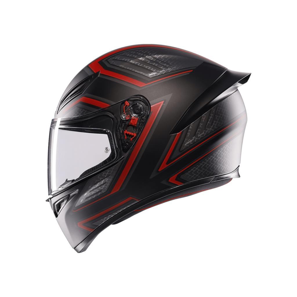 Agv k1 s sling matt black red kapalı kask - ride4moto Agv K1 S Sling Matt Black Red Kapalı Kask - Görsel 2
