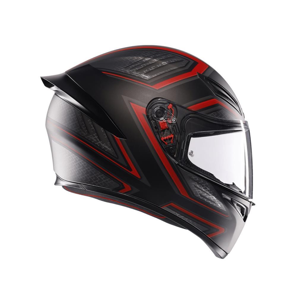 Agv k1 s sling matt black red kapalı kask - ride4moto Agv K1 S Sling Matt Black Red Kapalı Kask - Görsel 3