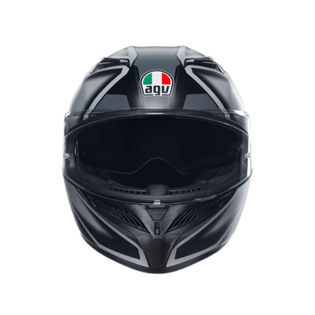 Agv k3 compound matt black grey kapalı kask - ride4moto Agv K3 Compound Matt Black Grey Kapalı Kask - Görsel 2