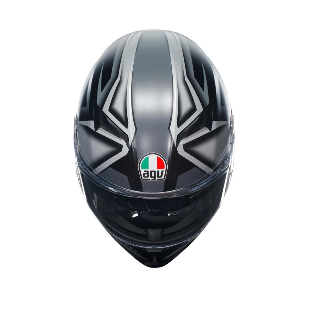 Agv k3 compound matt black grey kapalı kask - ride4moto Agv K3 Compound Matt Black Grey Kapalı Kask - Görsel 3