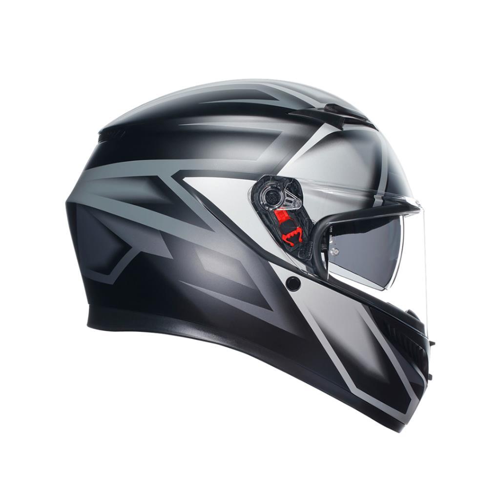 Agv k3 compound matt black grey kapalı kask - ride4moto Agv K3 Compound Matt Black Grey Kapalı Kask - Görsel 4