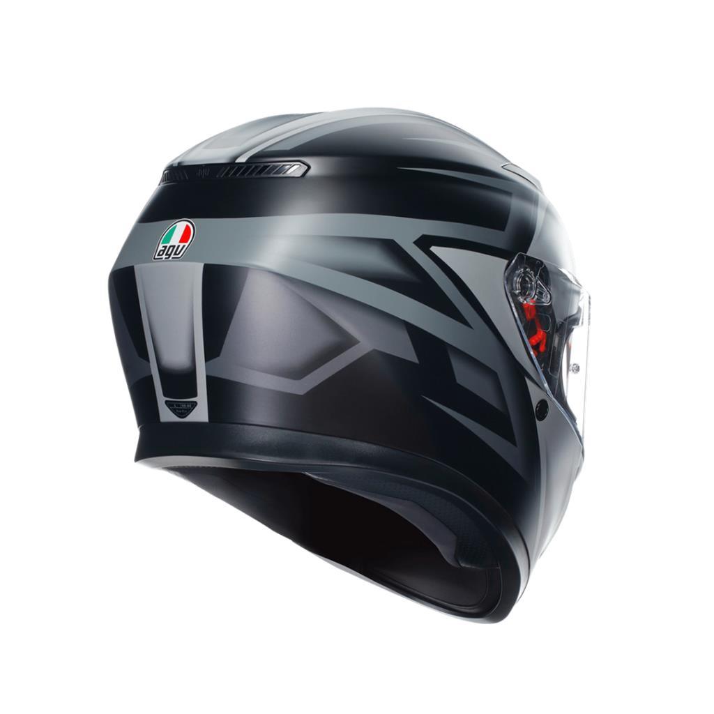 Agv k3 compound matt black grey kapalı kask - ride4moto Agv K3 Compound Matt Black Grey Kapalı Kask - Görsel 5