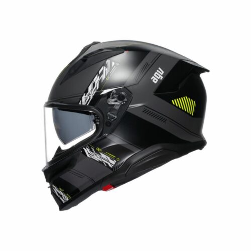 AGV K7 Kyber Matt Grey Yellow Fluo Kapalı Kask - Ride4Moto