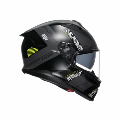 AGV K7 Kyber Matt Grey Yellow Fluo Kapalı Kask - Ride4Moto