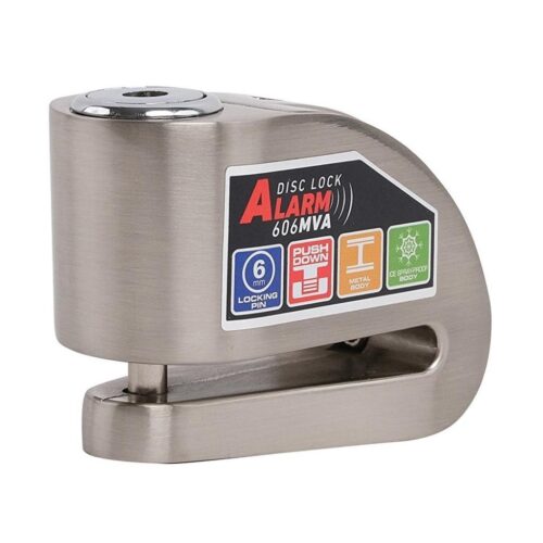 Armor 606MVA 6 MM Alarmlı Motosiklet Disk Kilidi Gri Metalik - Ride4Moto
