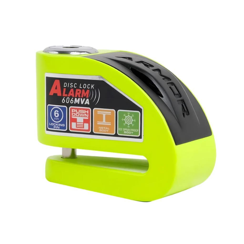 Armor 606mva 6 mm alarmlı motosiklet disk kilidi yeşil - ride4moto Armor 606MVA 6 MM Alarmlı Motosiklet Disk Kilidi Yeşil