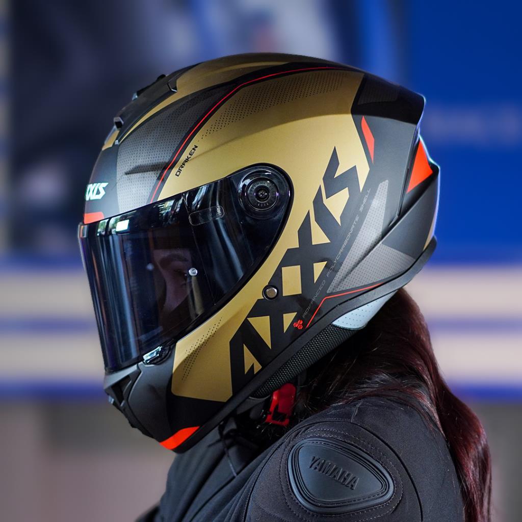 Axxis draken s kask - mat gold-siyah - ride4moto Axxis Draken S Kask - Mat Gold-Siyah
