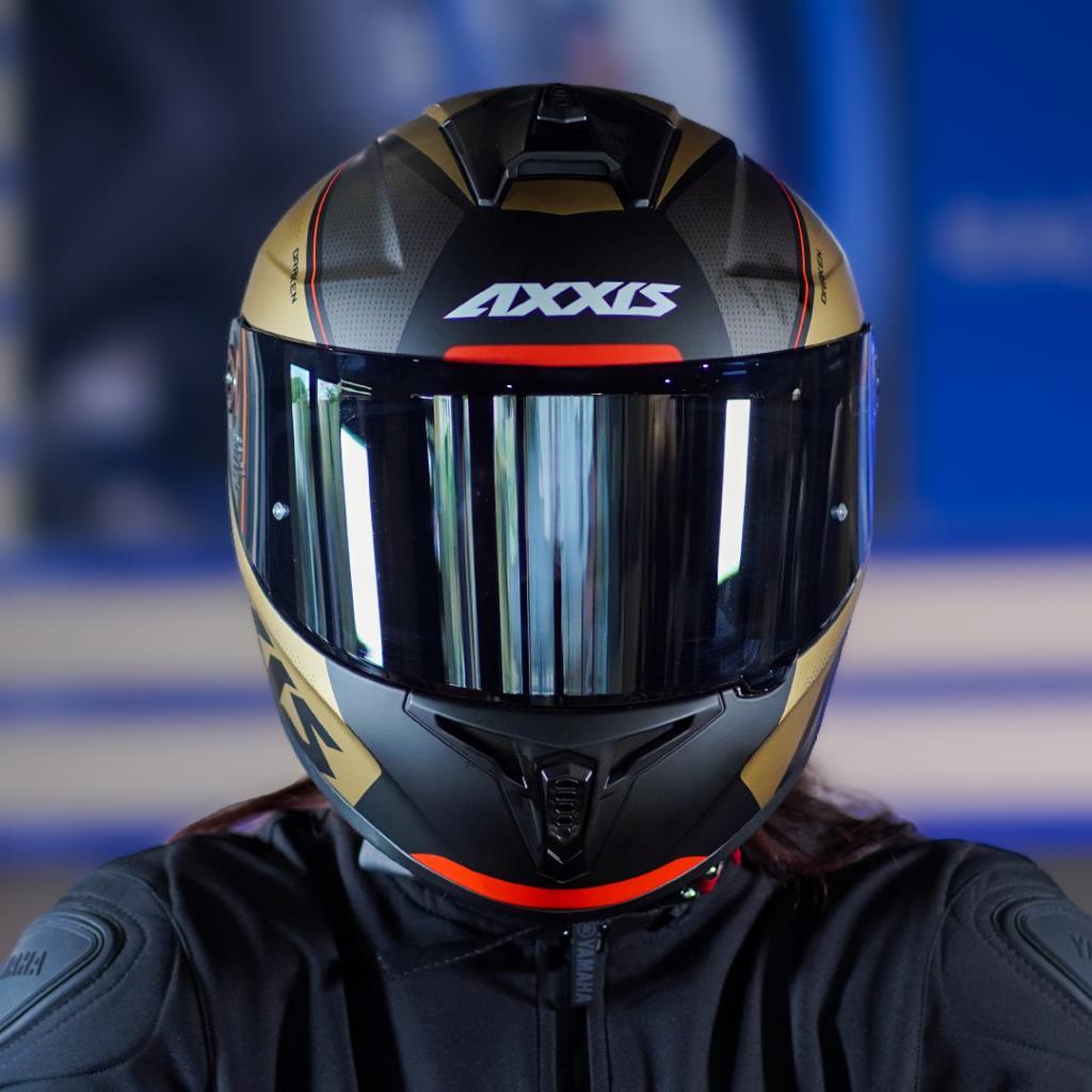 Axxis draken s kask - mat gold-siyah - ride4moto Axxis Draken S Kask - Mat Gold-Siyah - Görsel 3