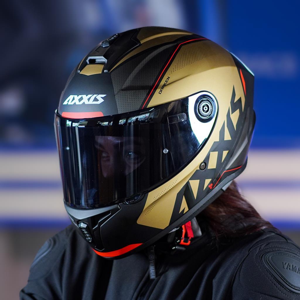 Axxis draken s kask - mat gold-siyah - ride4moto Axxis Draken S Kask - Mat Gold-Siyah - Görsel 5