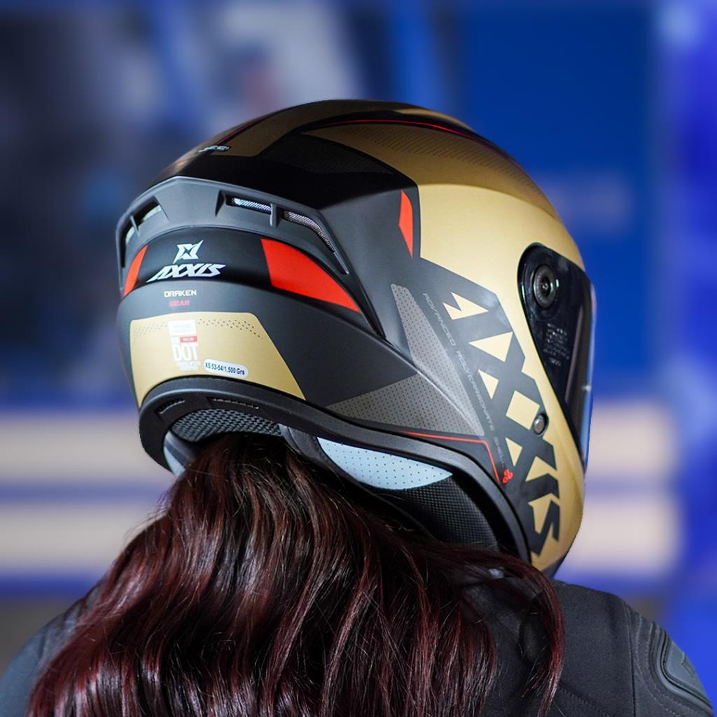 Axxis draken s kask - mat gold-siyah - ride4moto Axxis Draken S Kask - Mat Gold-Siyah - Görsel 7