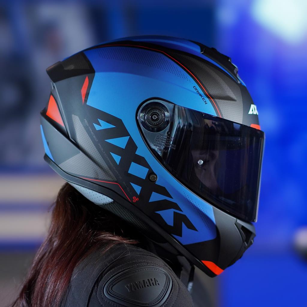 Axxis draken s kask - mat mavi-siyah - ride4moto Axxis Draken S Kask - Mat Mavi-Siyah - Görsel 2