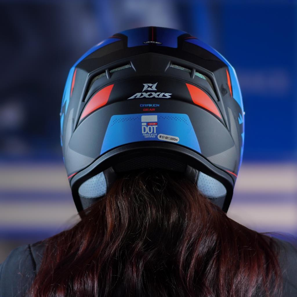 Axxis draken s kask - mat mavi-siyah - ride4moto Axxis Draken S Kask - Mat Mavi-Siyah - Görsel 10