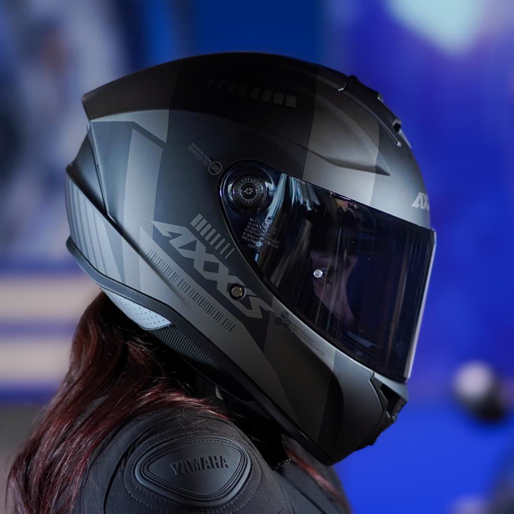 Axxis draken s kask - mat siyah-gri - ride4moto Axxis Draken S Kask - Mat Siyah-Gri - Görsel 2