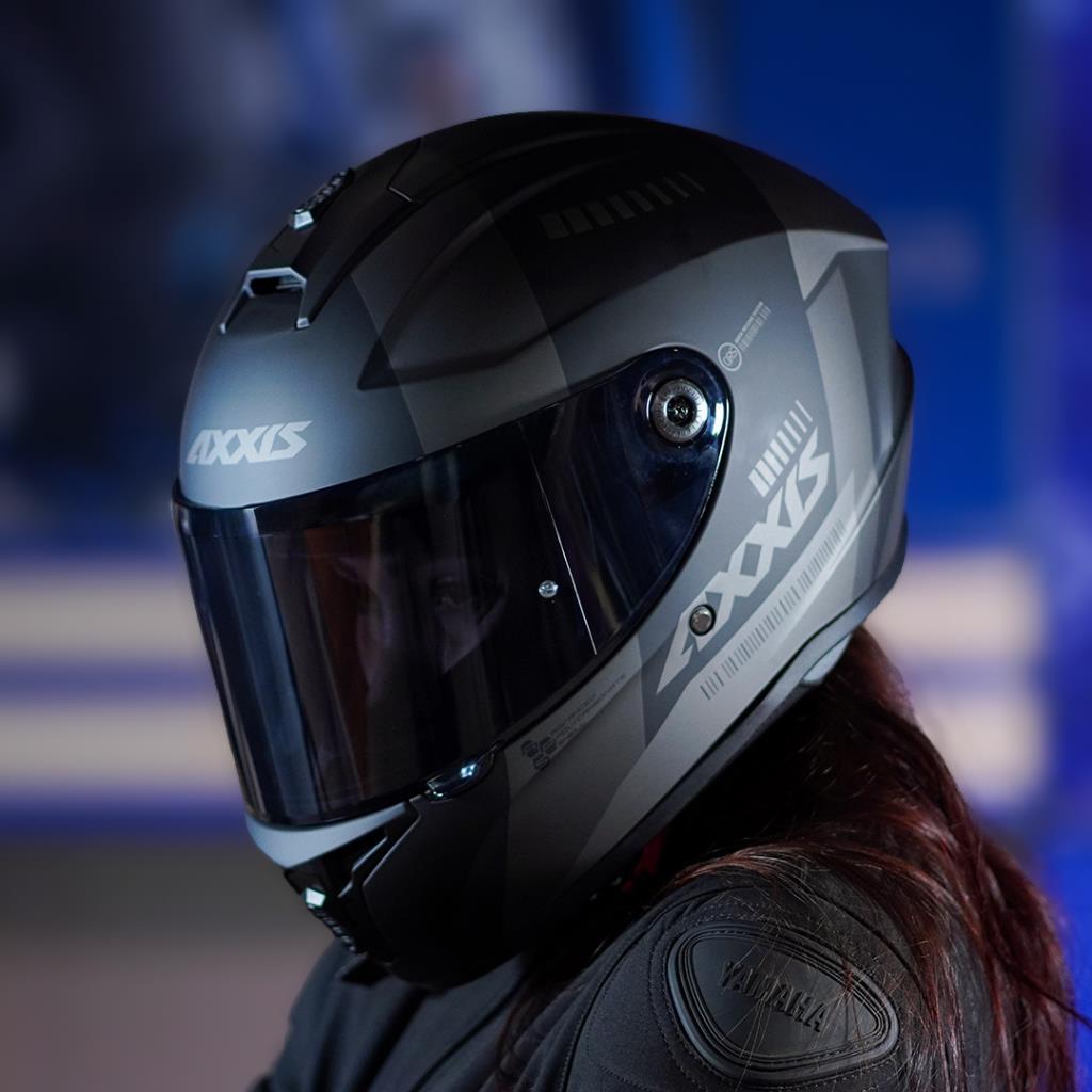 Axxis draken s kask - mat siyah-gri - ride4moto Axxis Draken S Kask - Mat Siyah-Gri - Görsel 3