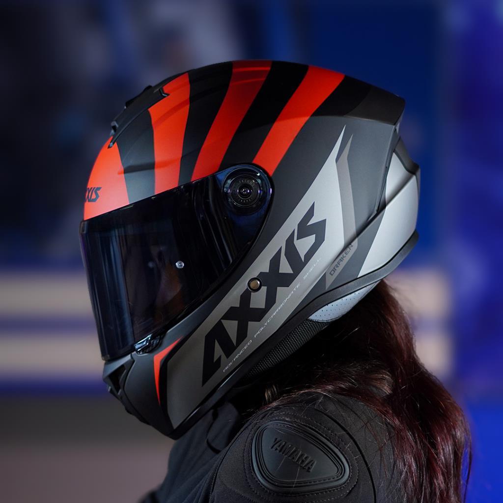 Axxis draken s kask - premier b5 mat kırmızı-gri - ride4moto Axxis Draken S Kask - Premier B5 Mat Kırmızı-Gri