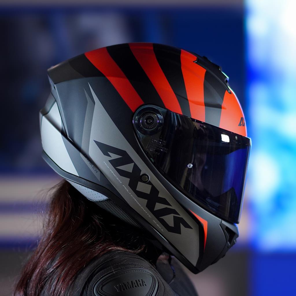 Axxis draken s kask - premier b5 mat kırmızı-gri - ride4moto Axxis Draken S Kask - Premier B5 Mat Kırmızı-Gri - Görsel 2