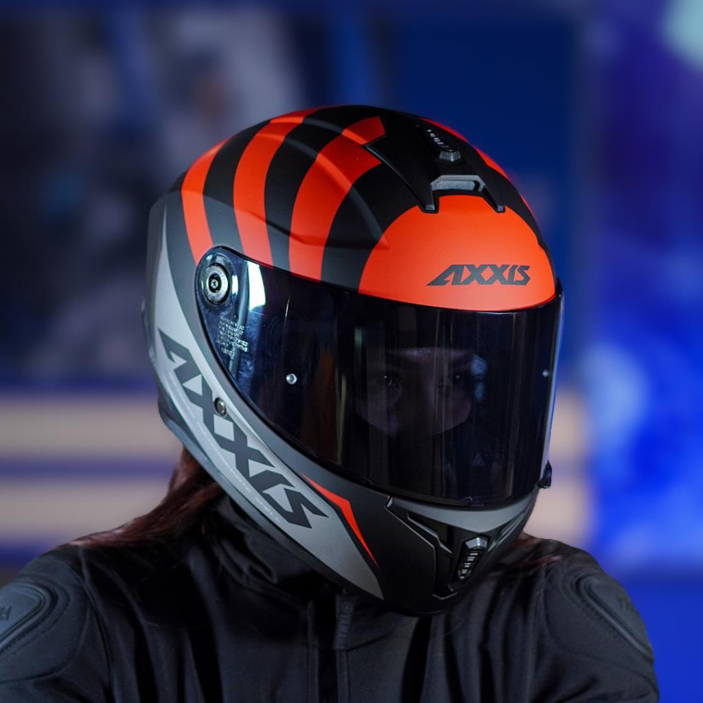 Axxis draken s kask - premier b5 mat kırmızı-gri - ride4moto Axxis Draken S Kask - Premier B5 Mat Kırmızı-Gri - Görsel 4