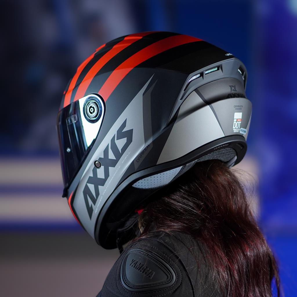 Axxis draken s kask - premier b5 mat kırmızı-gri - ride4moto Axxis Draken S Kask - Premier B5 Mat Kırmızı-Gri - Görsel 5