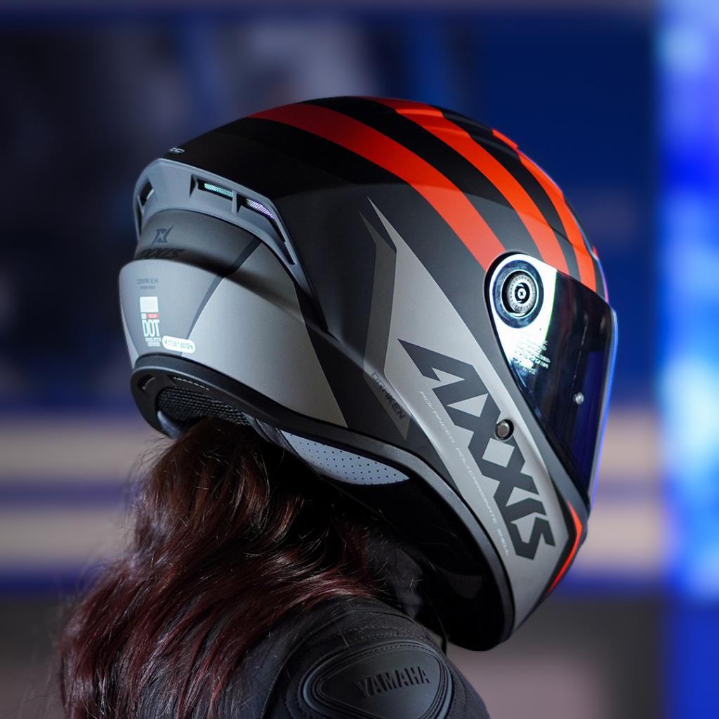 Axxis draken s kask - premier b5 mat kırmızı-gri - ride4moto Axxis Draken S Kask - Premier B5 Mat Kırmızı-Gri - Görsel 6