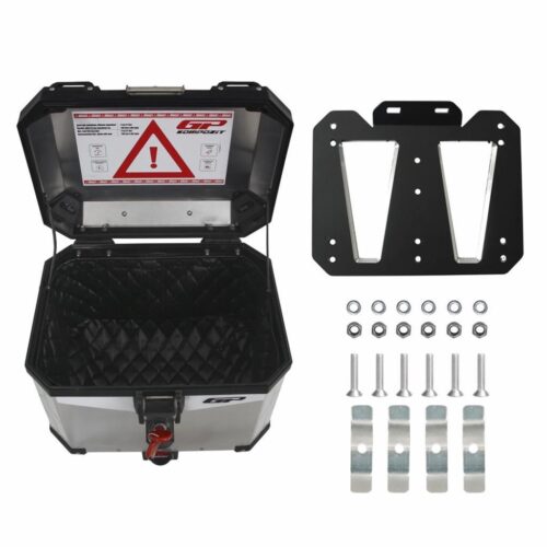 Gp kompozit 37 lt alüminyum topcase (arka çanta) gri - ride4moto GP Kompozit 37 LT Alüminyum Topcase (Arka Çanta) Gri - Ride4Moto