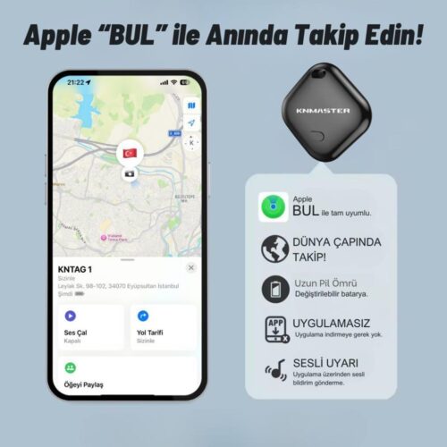 Knmaster kntag 1 apple ve android uyumlu akıllı takip cihazı - ride4moto KNMASTER KNTAG 1 Apple ve Android Uyumlu Akıllı Takip Cihazı - Ride4Moto
