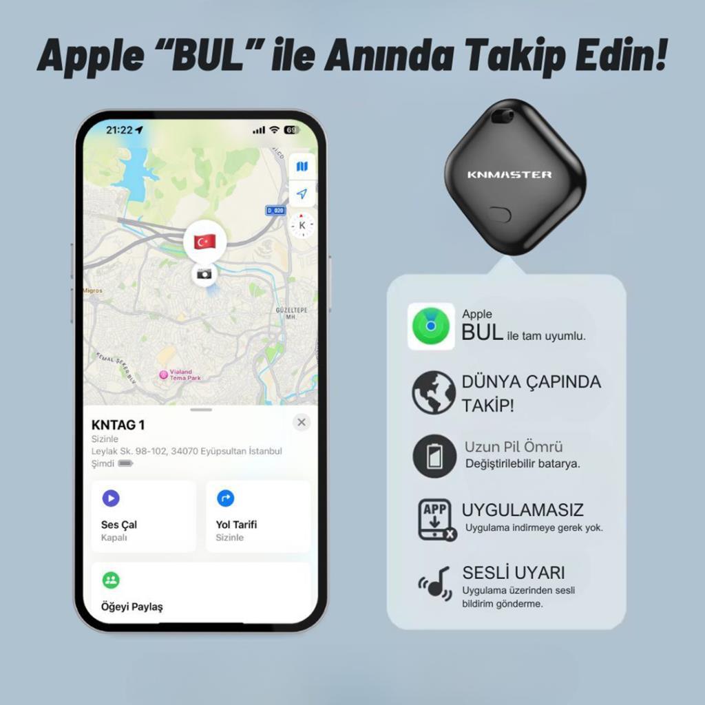 Knmaster kntag 1 apple ve android uyumlu akıllı takip cihazı - ride4moto KNMASTER KNTAG 1 Apple ve Android Uyumlu Akıllı Takip Cihazı - Görsel 6