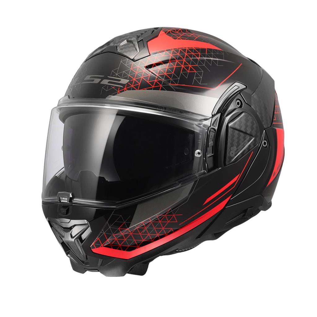 Ls2 advant 2 astral kırmızı-siyah çene açılır kask - ride4moto LS2 Advant 2 Astral Kırmızı-Siyah Çene Açılır Kask