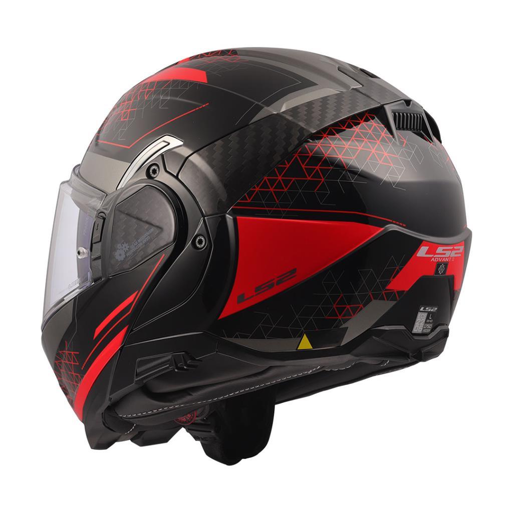 Ls2 advant 2 astral kırmızı-siyah çene açılır kask - ride4moto LS2 Advant 2 Astral Kırmızı-Siyah Çene Açılır Kask - Görsel 4