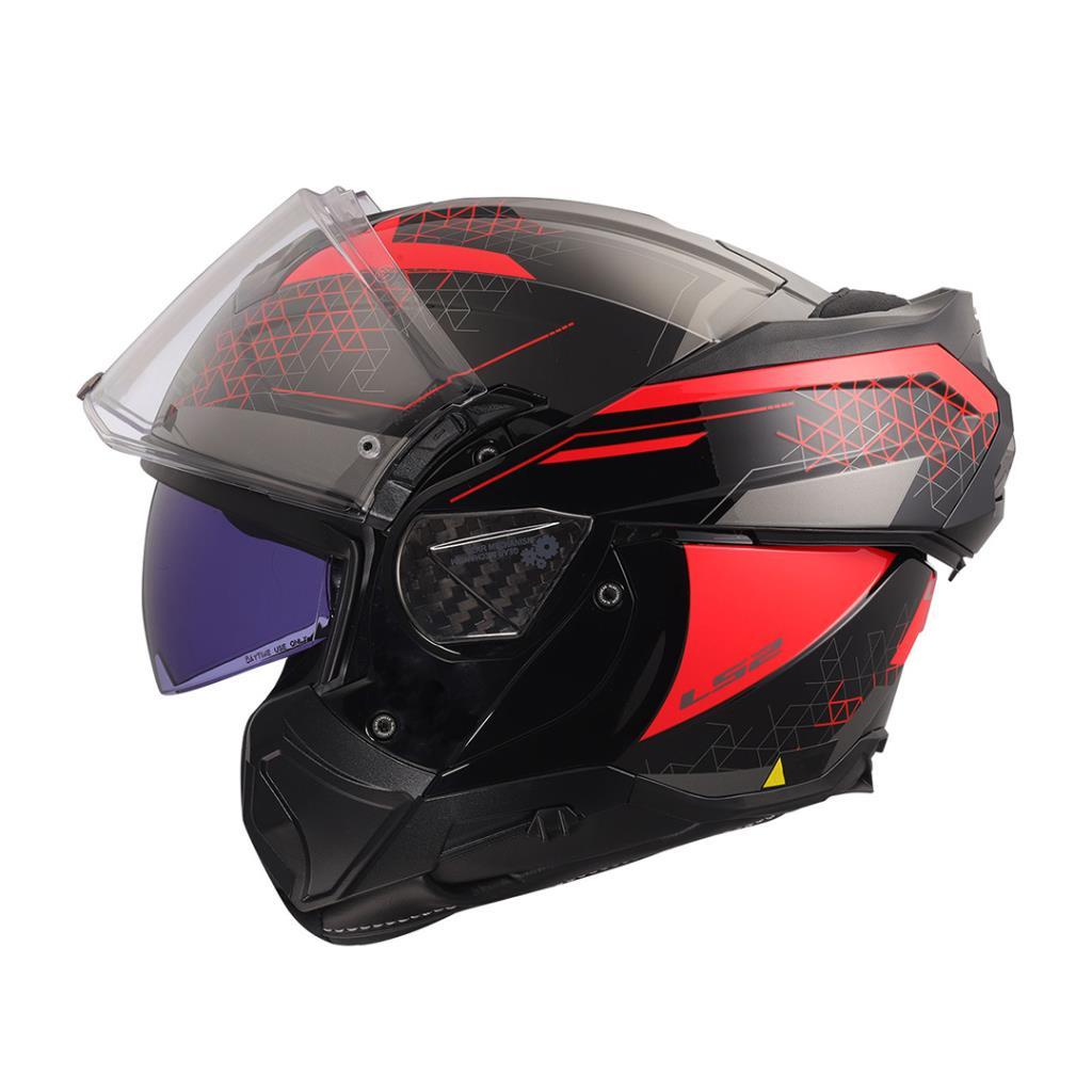 Ls2 advant 2 astral kırmızı-siyah çene açılır kask - ride4moto LS2 Advant 2 Astral Kırmızı-Siyah Çene Açılır Kask - Görsel 10
