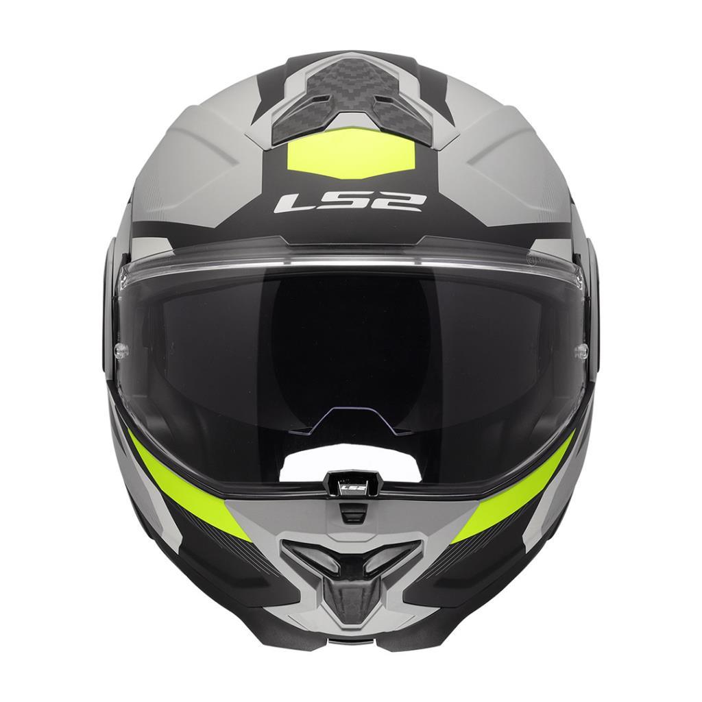 Ls2 advant 2 triple mat gri-siyah-neon sarı çene açılır kask - ride4moto LS2 Advant 2 Triple Mat Gri-Siyah-Neon Sarı Çene Açılır Kask - Görsel 2