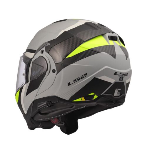 Ls2 advant 2 triple mat gri-siyah-neon sarı çene açılır kask - ride4moto LS2 Advant 2 Triple Mat Gri-Siyah-Neon Sarı Çene Açılır Kask - Ride4Moto