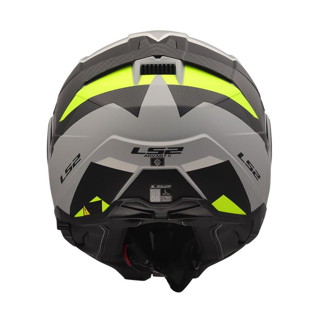 Ls2 advant 2 triple mat gri-siyah-neon sarı çene açılır kask - ride4moto LS2 Advant 2 Triple Mat Gri-Siyah-Neon Sarı Çene Açılır Kask - Görsel 5