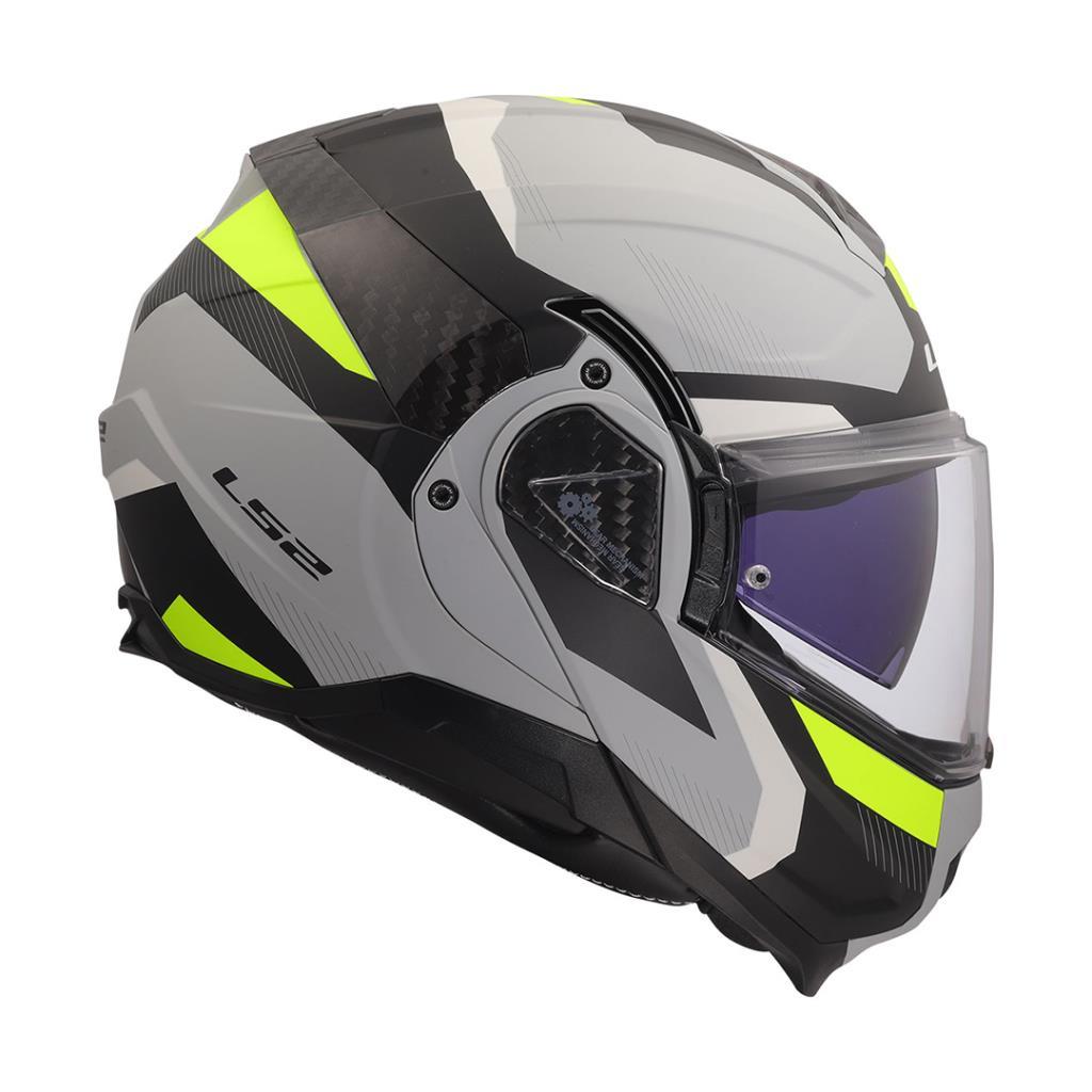 Ls2 advant 2 triple mat gri-siyah-neon sarı çene açılır kask - ride4moto LS2 Advant 2 Triple Mat Gri-Siyah-Neon Sarı Çene Açılır Kask - Görsel 7