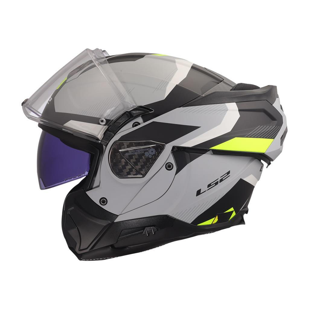 Ls2 advant 2 triple mat gri-siyah-neon sarı çene açılır kask - ride4moto LS2 Advant 2 Triple Mat Gri-Siyah-Neon Sarı Çene Açılır Kask - Görsel 9