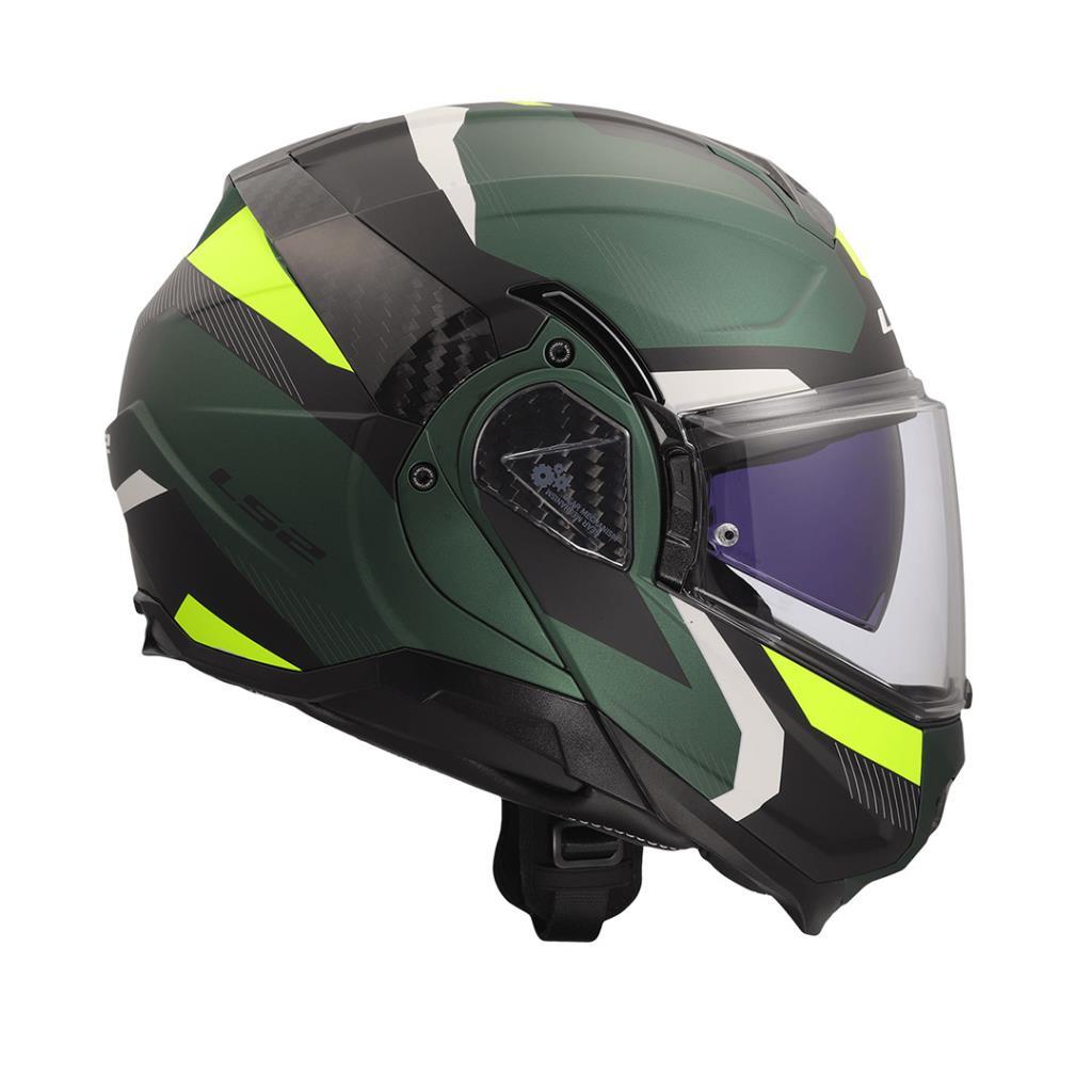 Ls2 advant 2 triple mat yeşil-siyah-neon sarı çene açılır kask - ride4moto LS2 Advant 2 Triple Mat Yeşil-Siyah-Neon Sarı Çene Açılır Kask - Görsel 3