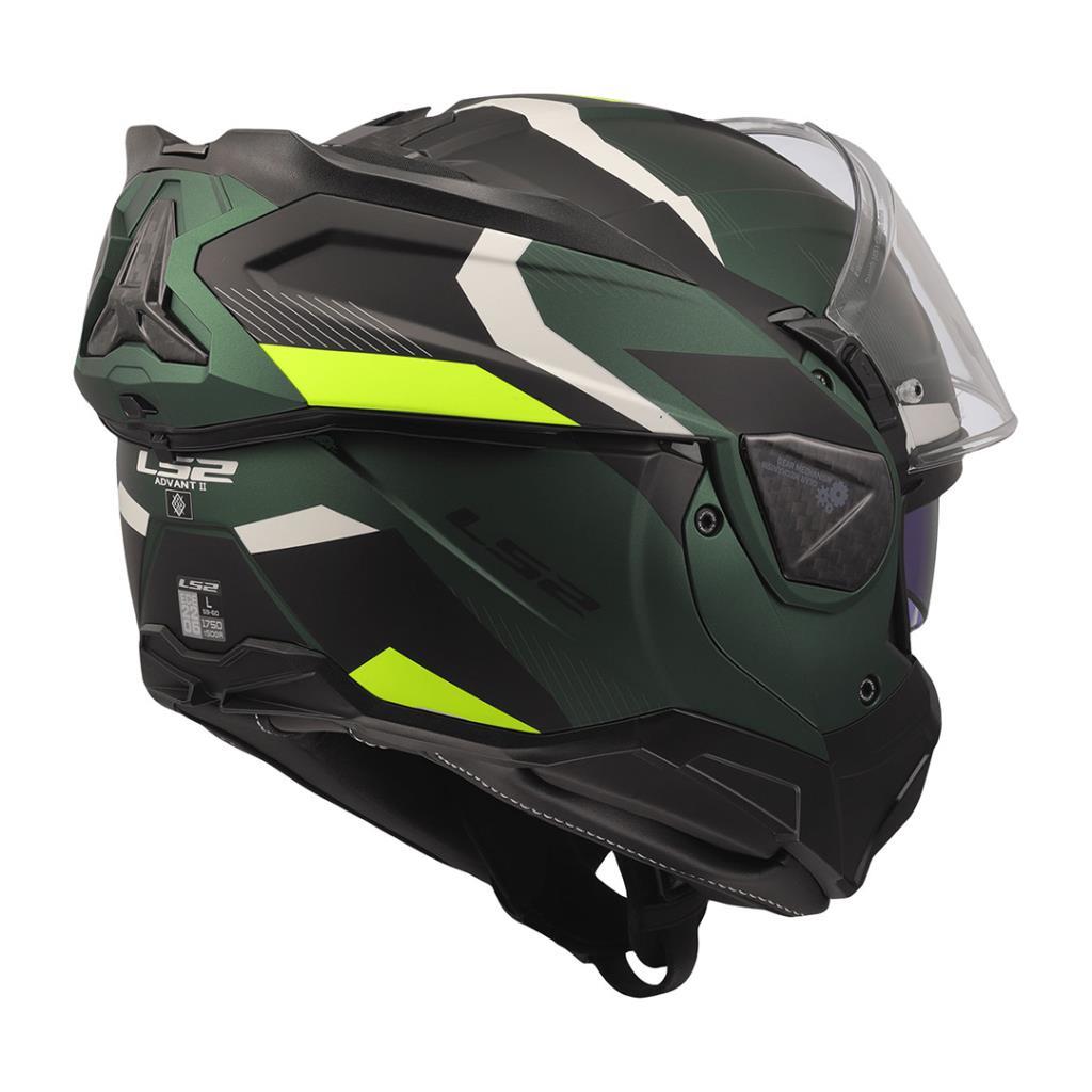 Ls2 advant 2 triple mat yeşil-siyah-neon sarı çene açılır kask - ride4moto LS2 Advant 2 Triple Mat Yeşil-Siyah-Neon Sarı Çene Açılır Kask - Görsel 9