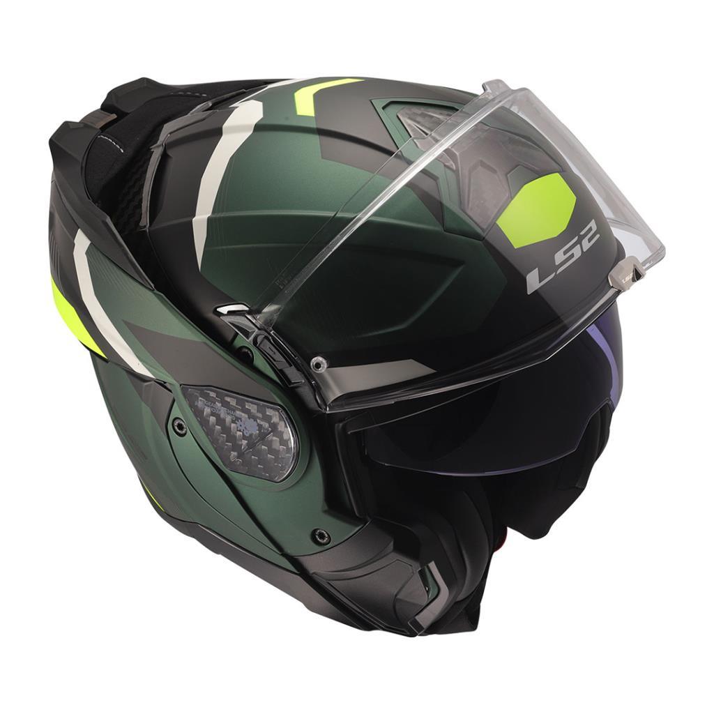 Ls2 advant 2 triple mat yeşil-siyah-neon sarı çene açılır kask - ride4moto LS2 Advant 2 Triple Mat Yeşil-Siyah-Neon Sarı Çene Açılır Kask - Görsel 10