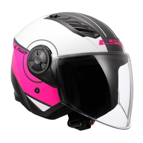 LS2 Airflow 2 Cover Beyaz-Pembe Yarım Kask - Ride4Moto